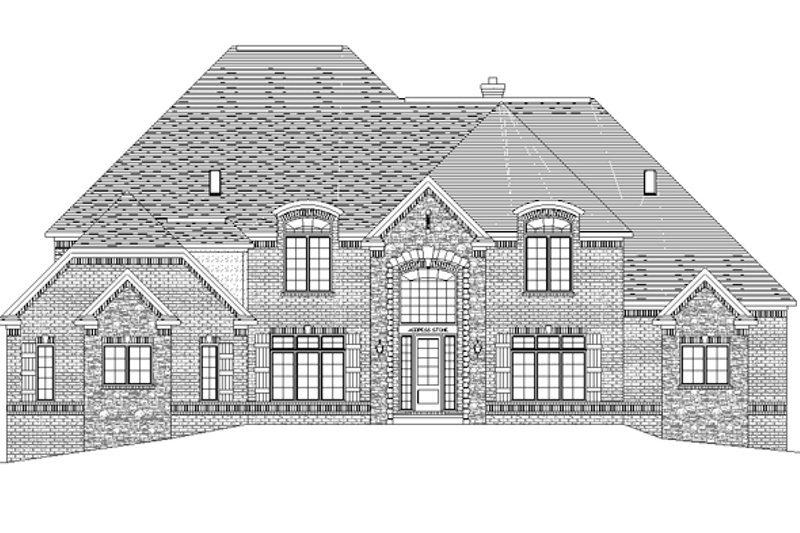 Dream House Plan - Exterior - Front Elevation 4 for European House Plan #1057-3 - 4 bed, 3.5 bath