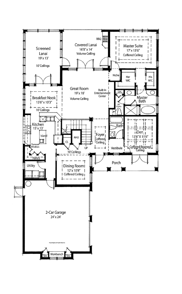 Home Plan - Farmhouse Floor Plan - Main Floor Plan #938-7