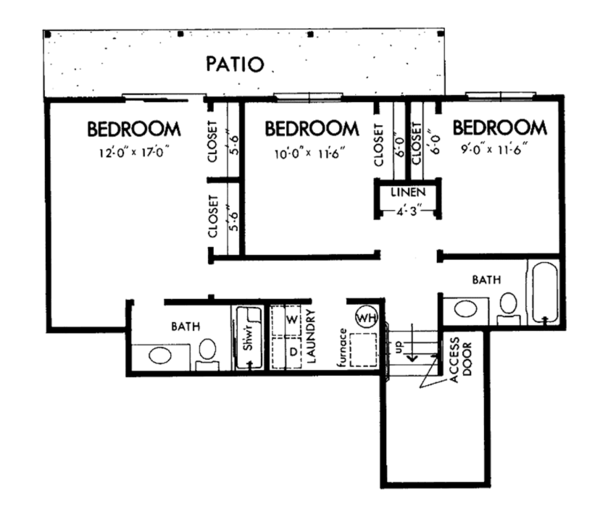 House Plan Design - Prairie Floor Plan - Lower Floor Plan #320-1190