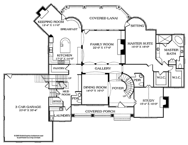 Dream House Plan - Country Floor Plan - Main Floor Plan #453-460