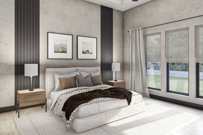 House Blueprint - Interior - Master Bedroom for Barndominium House Plan #455-612 - 3 bed, 2.5 bath