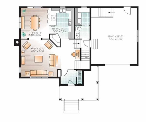 Home Plan - Country Floor Plan - Main Floor Plan #23-2509