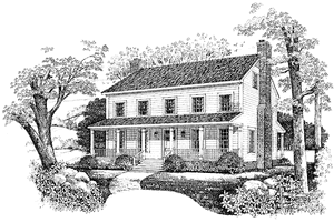 Exterior - Front Elevation 3 for Country House Plan #72-974 - 3 bed, 2.5 bath