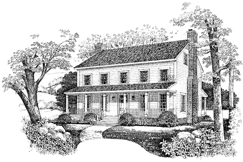 Dream House Plan - Exterior - Front Elevation 3 for Country House Plan #72-974 - 3 bed, 2.5 bath