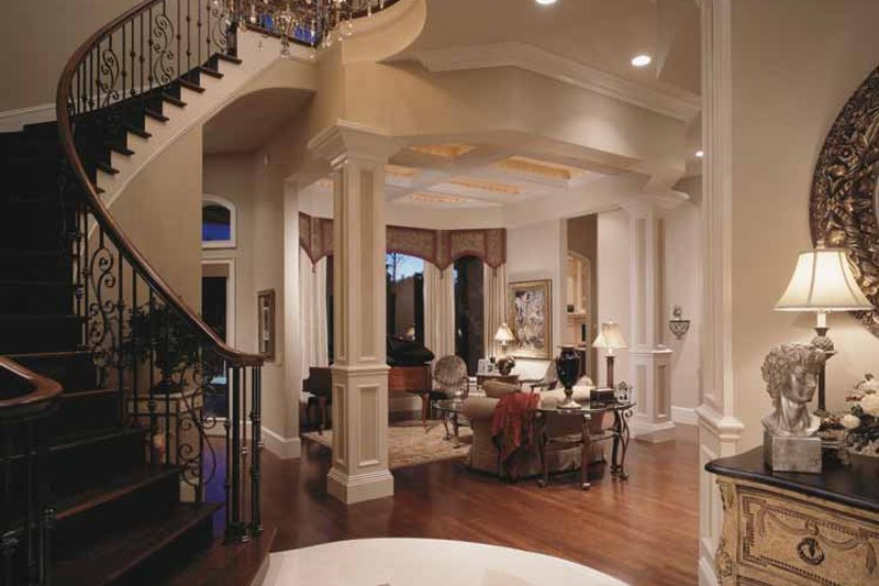 House Blueprint - Interior - Entry for Mediterranean House Plan #417-557 - 5 bed, 5 bath