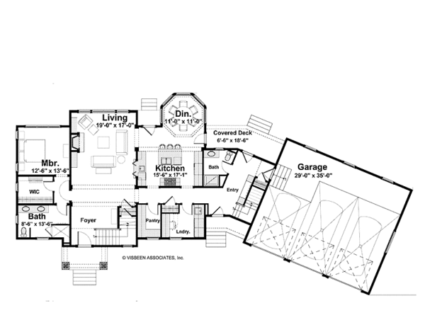 Architectural House Design - European Floor Plan - Main Floor Plan #928-217