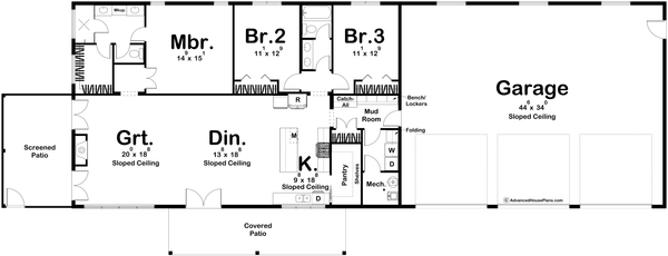 House Blueprint - Modern Floor Plan - Main Floor Plan #455-639