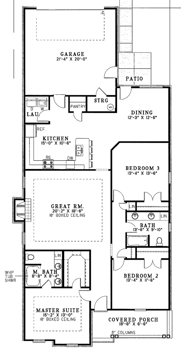 House Plan Design - Ranch Floor Plan - Main Floor Plan #17-2979