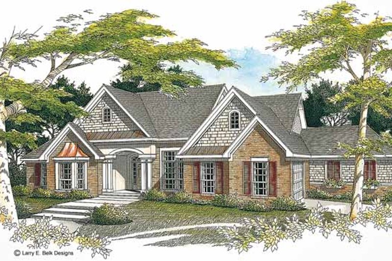 Architectural House Design - Ranch Exterior - Front Elevation Plan #952-71