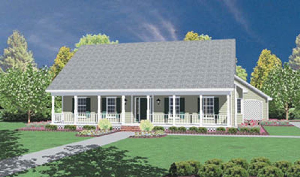 Traditional Style House Plan - 3 Beds 2 Baths 1913 Sq/Ft Plan #36-169