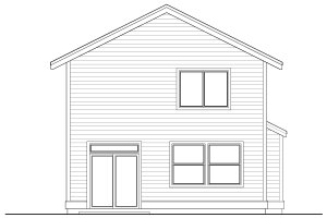 Exterior - Rear Elevation for Craftsman House Plan #53-652 - 4 bed, 2.5 bath