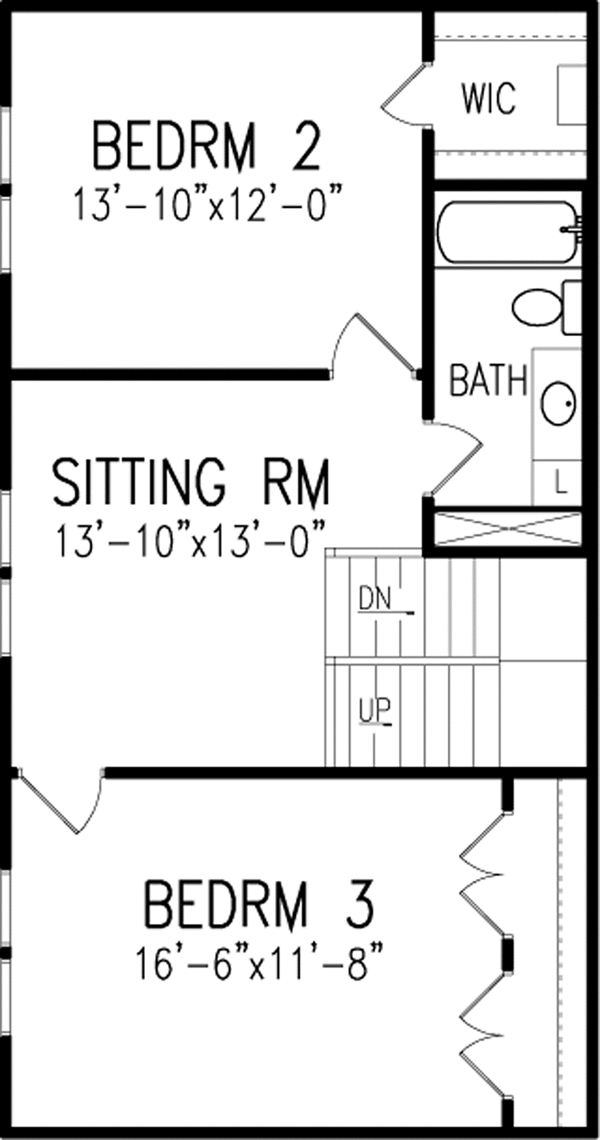 House Plan Design - Country Floor Plan - Upper Floor Plan #406-9646