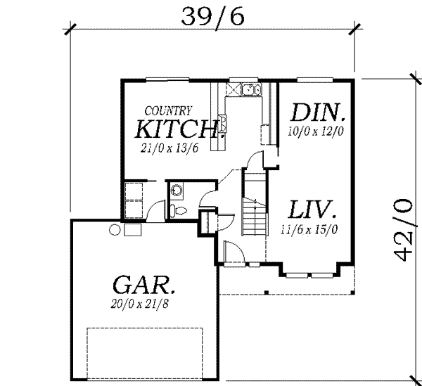 Traditional Floor Plan - Main Floor Plan #130-114