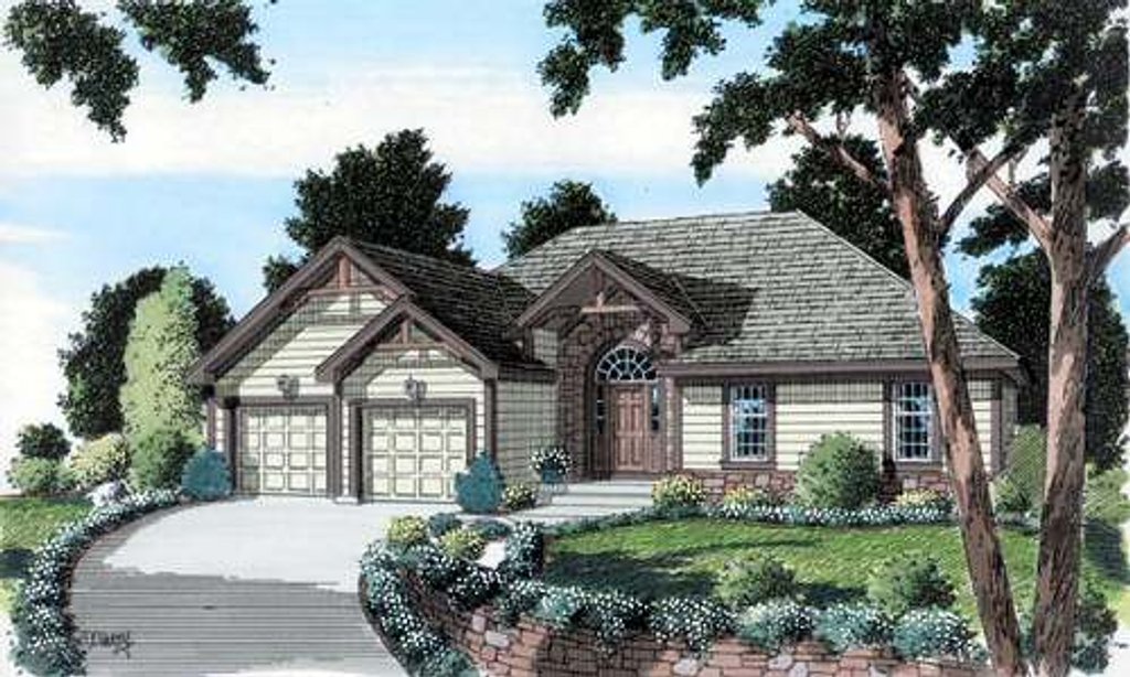 Exterior - Front Elevation 2 for Traditional House Plan #312-159 - 3 bed, 2 bath