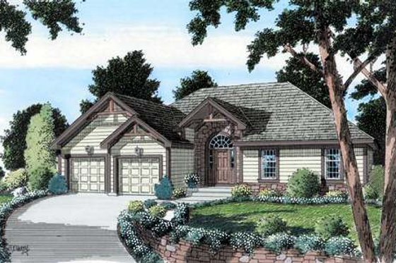 Exterior - Front Elevation for Traditional House Plan #312-159 - 3 bed, 2 bath
