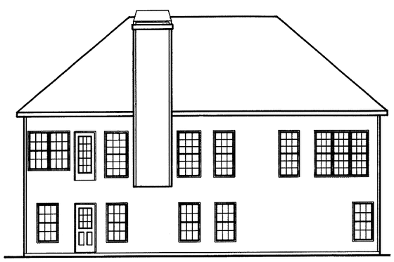 Exterior - Rear Elevation for Traditional House Plan #927-114 - 3 bed, 2 bath