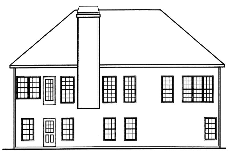 Home Plan - Exterior - Rear Elevation for Traditional House Plan #927-114 - 3 bed, 2 bath