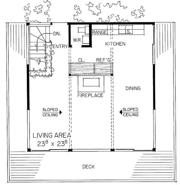 Home Plan - Contemporary Floor Plan - Main Floor Plan #72-530