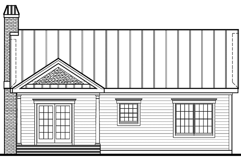 Dream House Plan - Exterior - Rear Elevation for Country House Plan #456-94 - 1 bed, 1 bath