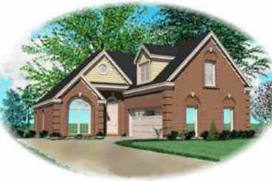 Exterior - Front Elevation for European House Plan #81-169 - 3 bed, 2.5 bath