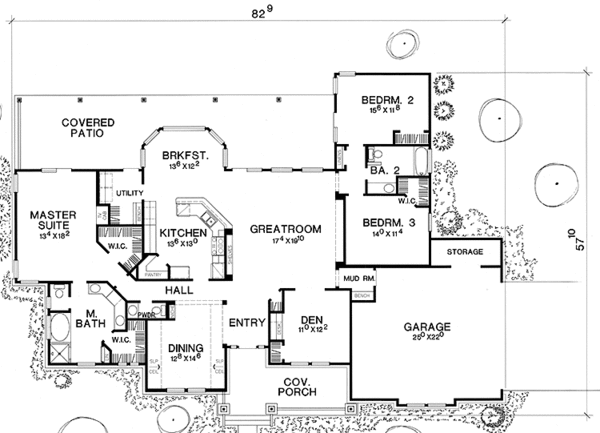 Architectural House Design - Country Floor Plan - Main Floor Plan #472-356