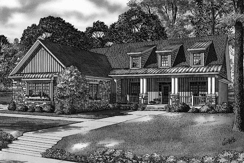 Dream House Plan - Exterior - Front Elevation 3 for Craftsman House Plan #17-2679 - 3 bed, 2.5 bath