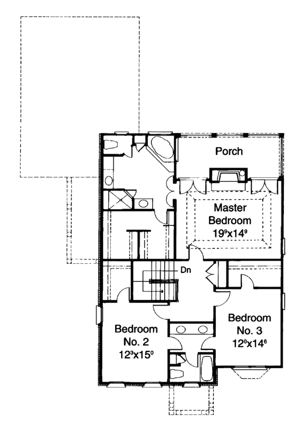 Home Plan - Classical Floor Plan - Upper Floor Plan #429-167