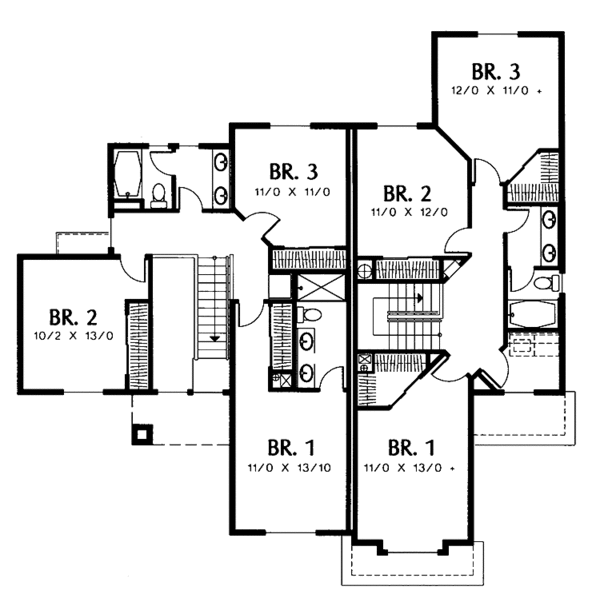 Home Plan - Traditional Floor Plan - Upper Floor Plan #48-754