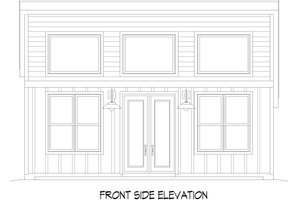 Exterior - Front Elevation 3 for Modern House Plan #932-425, 1 bath