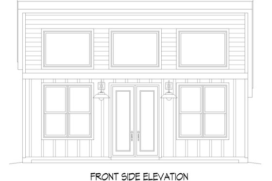 Exterior - Front Elevation 3 for Modern House Plan #932-425, 1 bath