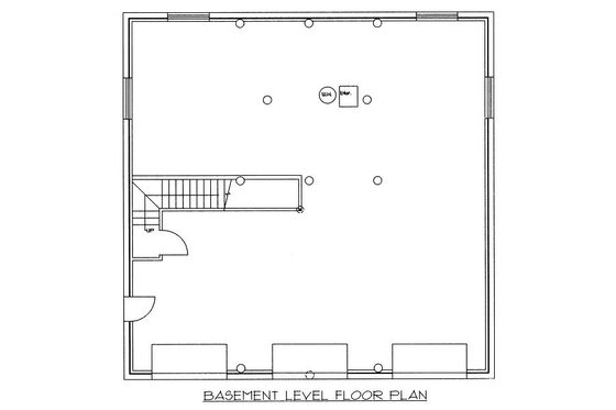 Floor Plan - Lower Floor for Log House Plan #117-501 - 3 bed, 3.5 bath
