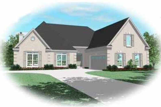 Exterior - Front Elevation for Traditional House Plan #81-349 - 4 bed, 3 bath