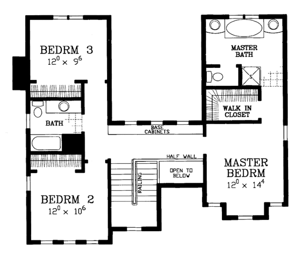 House Blueprint - Prairie Floor Plan - Upper Floor Plan #72-1127