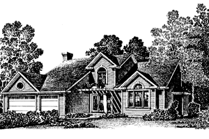Dream House Plan - Exterior - Front Elevation for Traditional House Plan #1016-21 - 4 bed, 2.5 bath