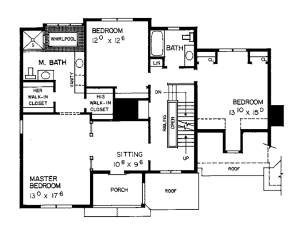 Architectural House Design - Victorian Floor Plan - Upper Floor Plan #72-896