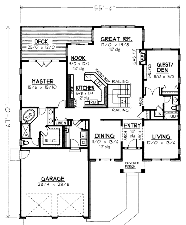 Dream House Plan - European Floor Plan - Main Floor Plan #1037-28