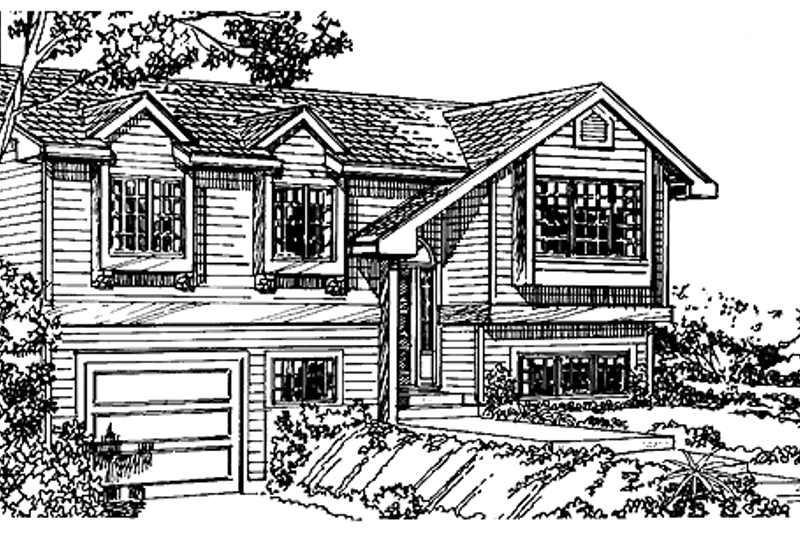 House Blueprint - Contemporary Exterior - Front Elevation Plan #47-693