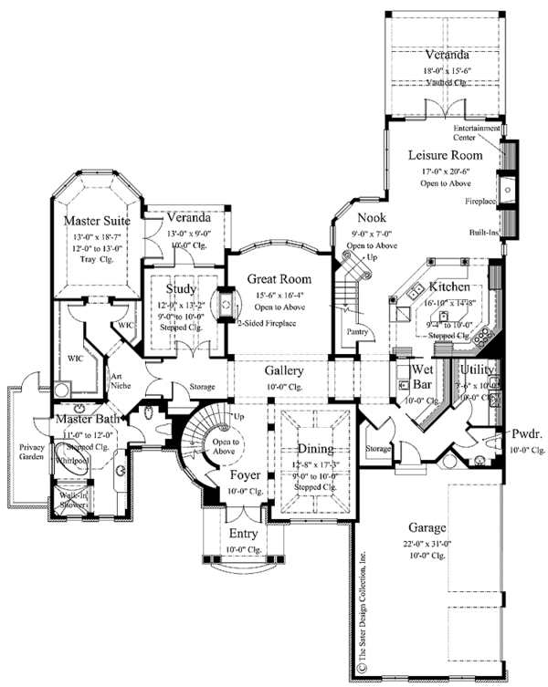 Home Plan - Mediterranean Floor Plan - Main Floor Plan #930-275