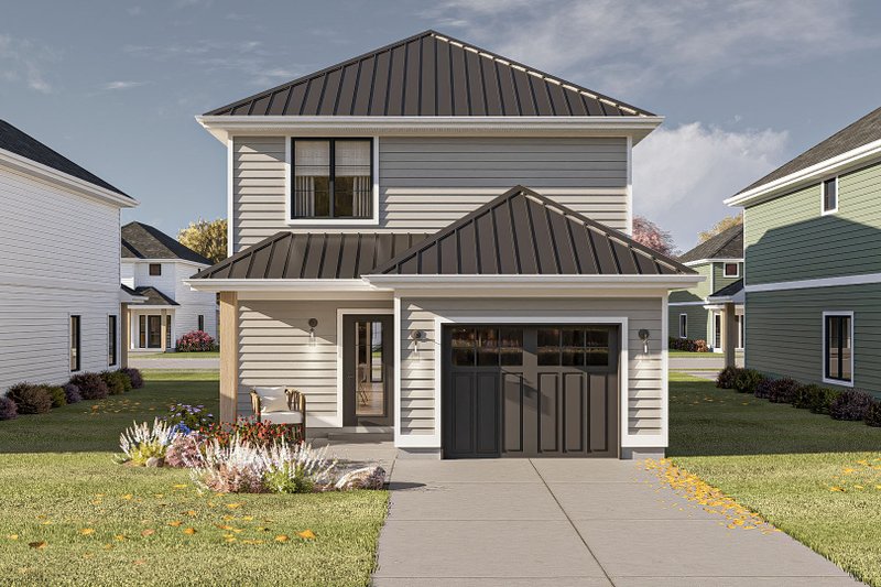 House Design - Exterior - Rear Elevation for Traditional House Plan #455-365 - 3 bed, 2.5 bath