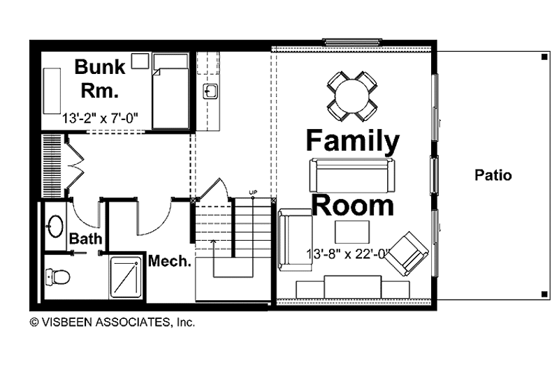 Home Plan - Floor Plan - Lower Floor for Traditional House Plan #928-109 - 2 bed, 1.5 bath