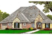 Tudor Style House Plan - 3 Beds 2.5 Baths 2808 Sq/Ft Plan #310-659 