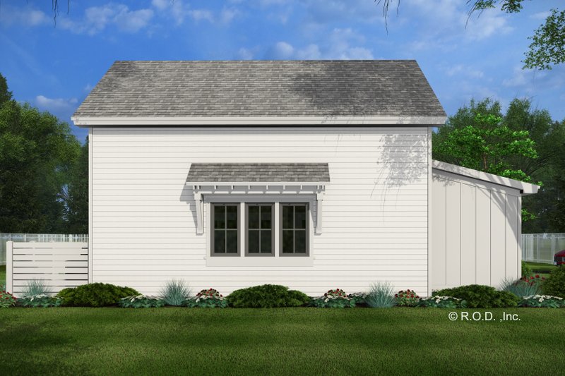 Dream House Plan - Exterior - Rear Elevation 1 for Farmhouse House Plan #51-1581 - 1 bed, 1 bath