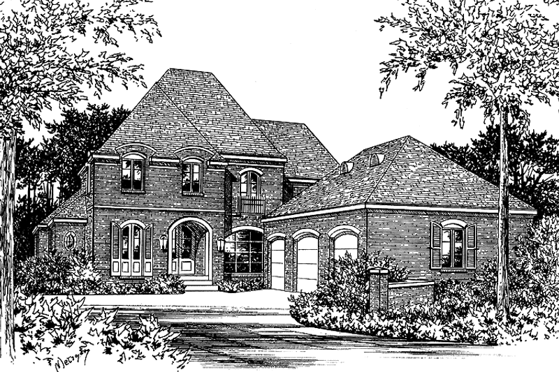 Home Plan - Exterior - Front Elevation 3 for Country House Plan #15-371 - 4 bed, 4.5 bath