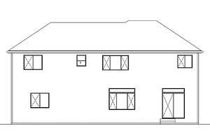 Exterior - Rear Elevation for Contemporary House Plan #951-22 - 4 bed, 3 bath