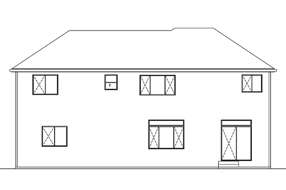 Exterior - Rear Elevation for Contemporary House Plan #951-22 - 4 bed, 3 bath