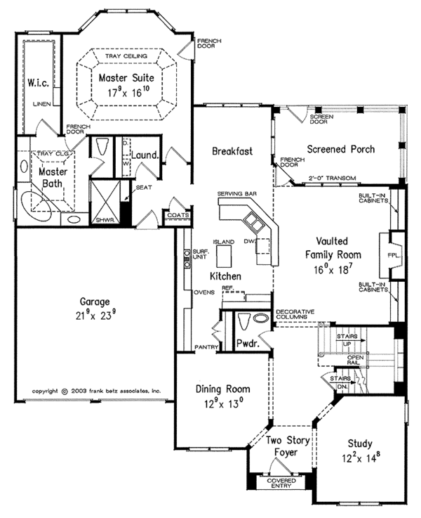 Dream House Plan - Traditional Floor Plan - Main Floor Plan #927-909