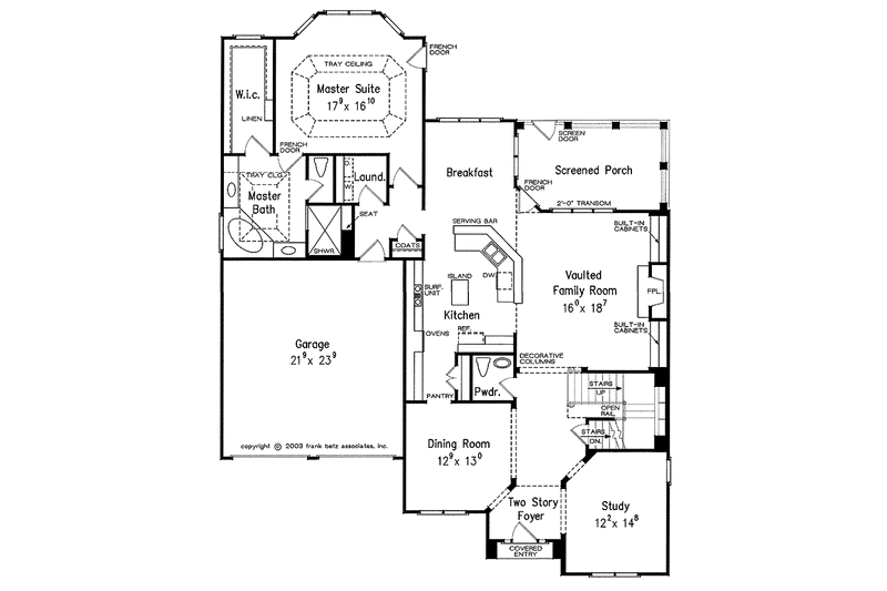 House Blueprint - Floor Plan - Main Floor for Traditional House Plan #927-909 - 3 bed, 3.5 bath