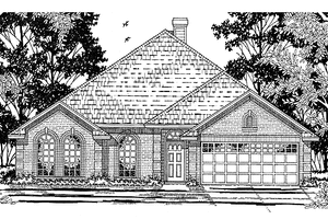Home Plan - Exterior - Front Elevation for Ranch House Plan #42-525 - 4 bed, 2 bath