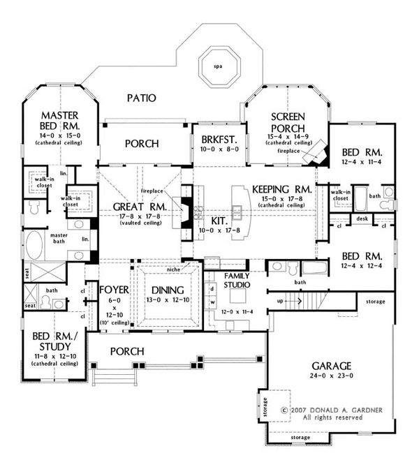 Craftsman Floor Plan - Main Floor Plan #929-905