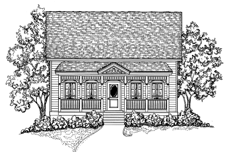 House Blueprint - Victorian Exterior - Front Elevation Plan #1047-13